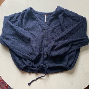 Free people tie crop soft top